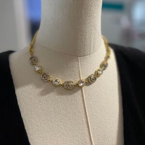 Vintage looking Gucci Elegant Gold and Silver Women's Necklace